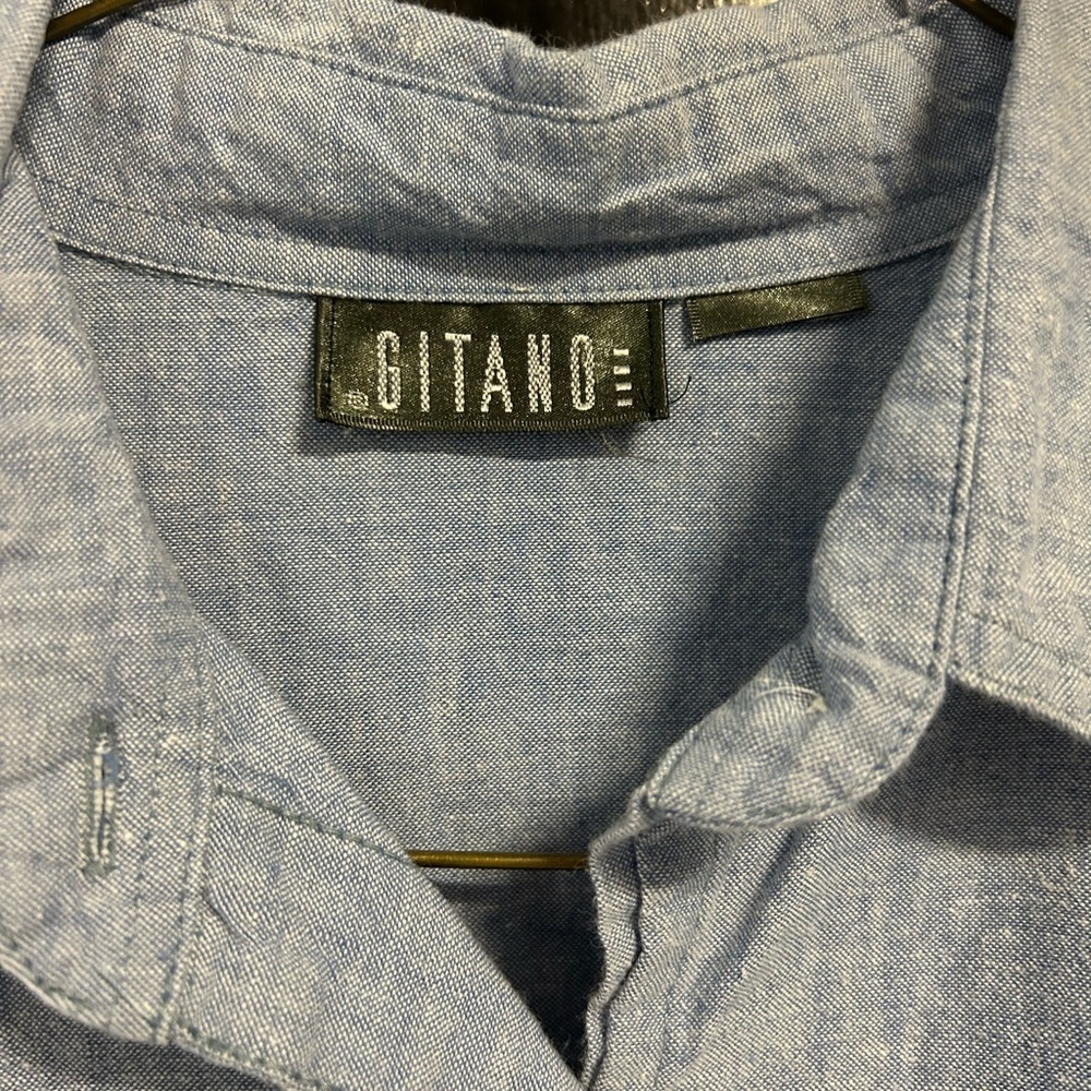VINTAGE GITANO chambray button down - Picture 5 of 6